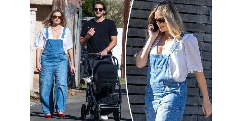 Margot Robbie and husband Tom Ackerley take newborn baby on stroll around Los Angeles