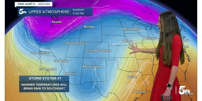 Breezy Monday followed by potential isolated snow showers