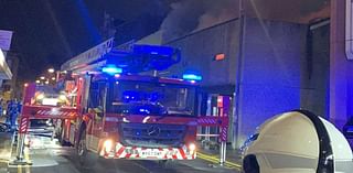 People urged to avoid area as crews tackle blaze