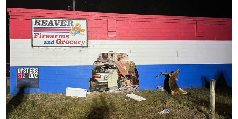 Vehicle crashes into a building in Beaver