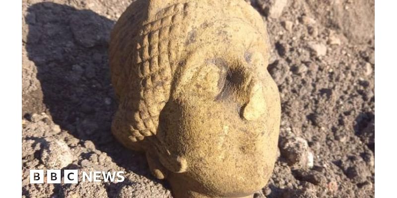 Third Roman head found at Carlisle Cricket Club bathhouse