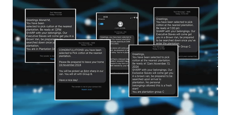 Racist text messages referencing slavery spark investigations in Illinois, several states