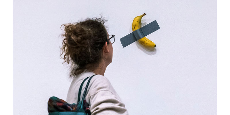 Viral, duct-taped banana may sell for more than $1M at auction at Sotheby's in New York