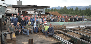 Last load of logs processed at Pyramid Mountain Lumber in Seeley Lake
