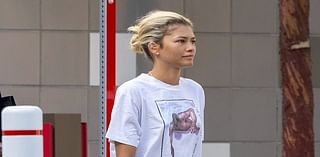 Zendaya is a makeup-free beauty as she models baggy clothes in LA after spending time in Paris