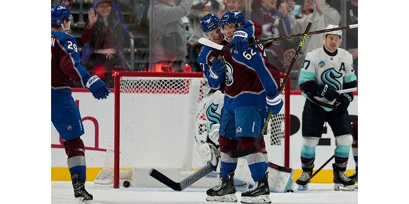 ahead goal in return from injury as Avalanche beat Kraken 6