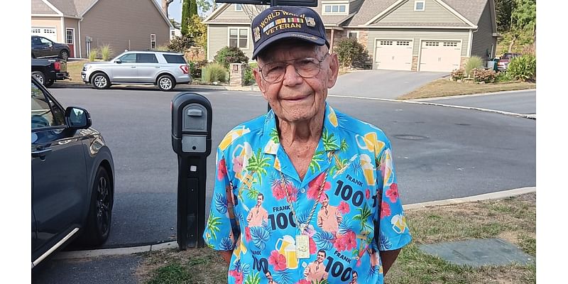 Family, friends celebrate World War II veteran Frank Stellar’s 100th birthday