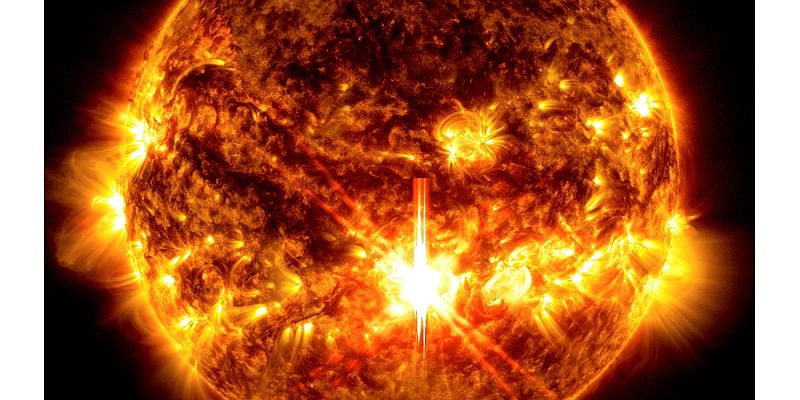 Solar flares may cause faint auroras across top of Northern Hemisphere