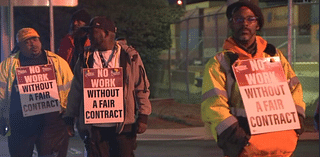 Dockworkers begin picketing in Philadelphia after strike called at ports along the East Coast