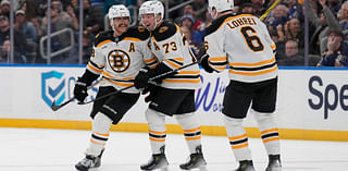 Pastrnak's goal completes rally as Bruins come back to stun Blues 3-2