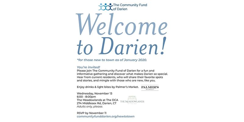 ​The Community Fund Of Darien To Host 'Welcome To Darien' Event