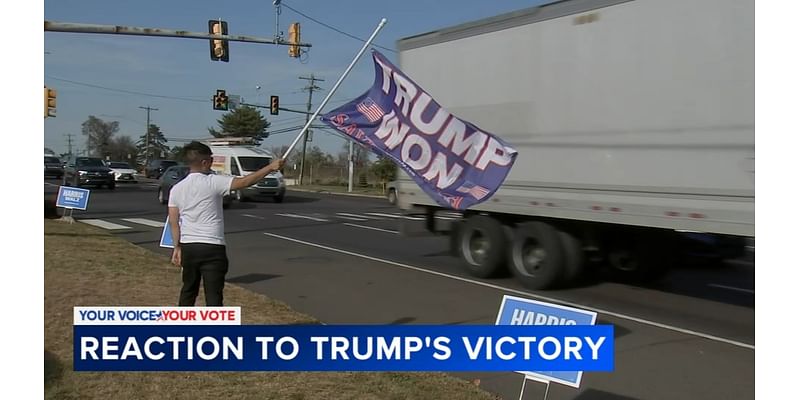 Supporters of Donald Trump celebrate win in Bucks County