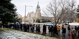 Free pizza and a DJ help defrost Montana voters lined up until 4 a.m. in the snow to vote