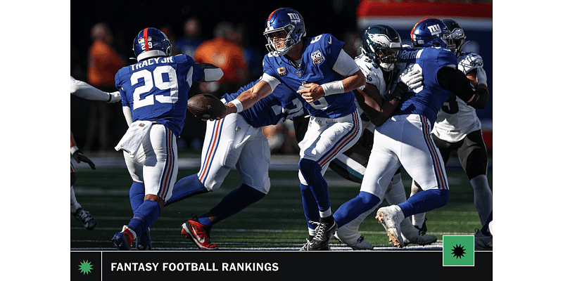 Fantasy football rankings Week 10: Sleepers, projections, starts, Daniel Jones, Jauan Jennings and more