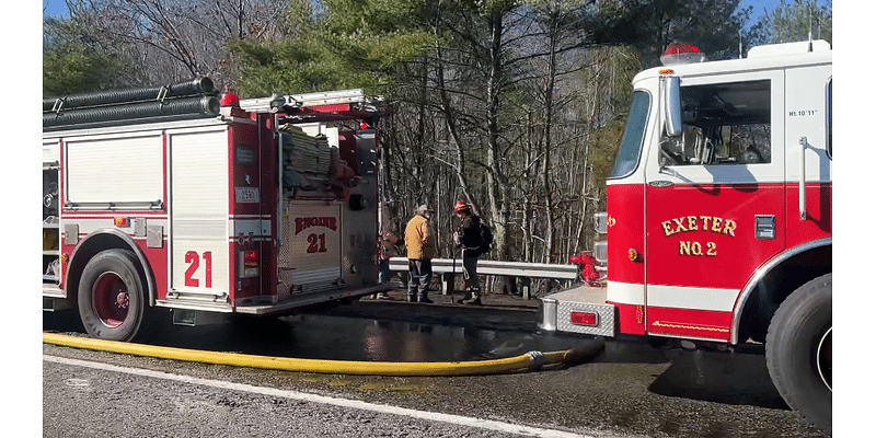 Another brush fire flares up near Exeter-West Greenwich line