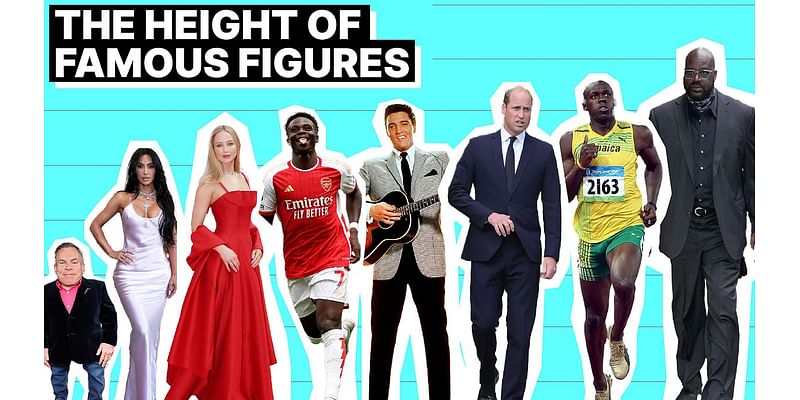 Are YOU taller than Gary Barlow's son? See how you stack up with our interactive graphic which reveals heights of 400 famous figures, past and present