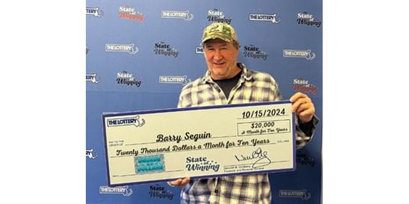 Mass. State Lottery winner: Man wins $20,000 a month for 10 years in scratch ticket game