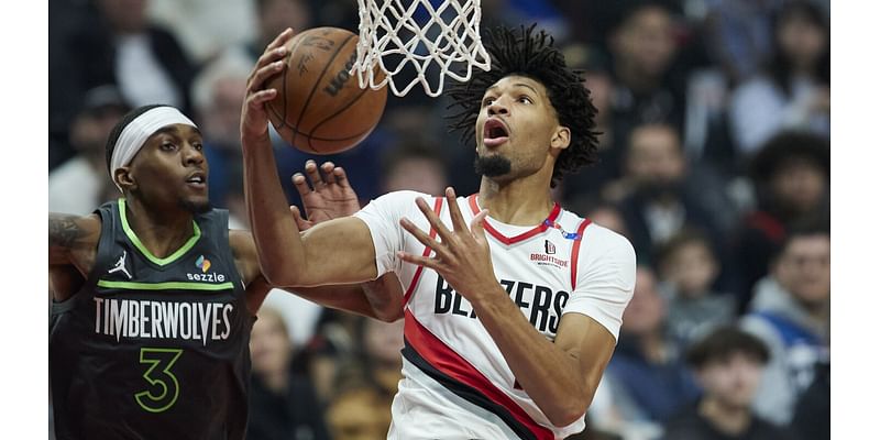 Sharpe and Clingan power the Trail Blazers to a 106-98 victory over the Timberwolves