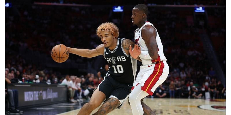 Jeremy Sochan shines in Spurs loss to Heat