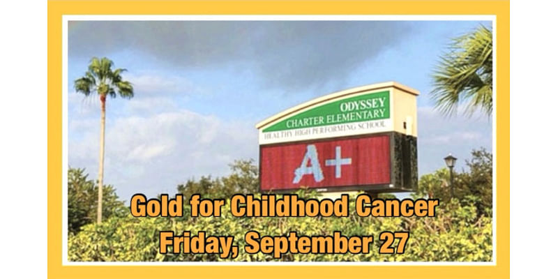 Odyssey Charter School 'Go Gold for Pediatric Cancer Awareness' Set Sept. 27