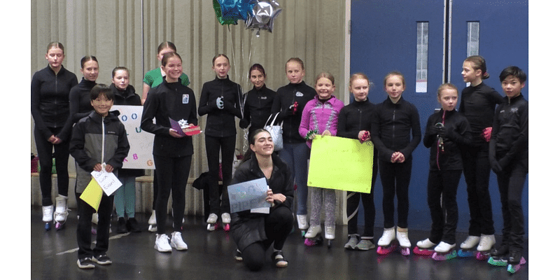 The Duluth Figure Skating Club surprises three members with special Midwestern Sectional sendoff