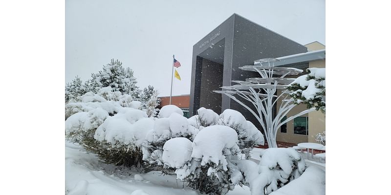 Snowy Scenes Cover Downtown Los Alamos