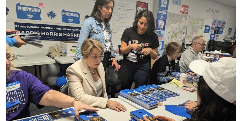 Massachusetts Gov. Maura Healey stops by Harris-Walz campaign HQ in Allentown