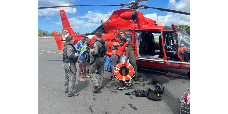 Coast Guard rescues three from sinking boat near Honolulu Harbor