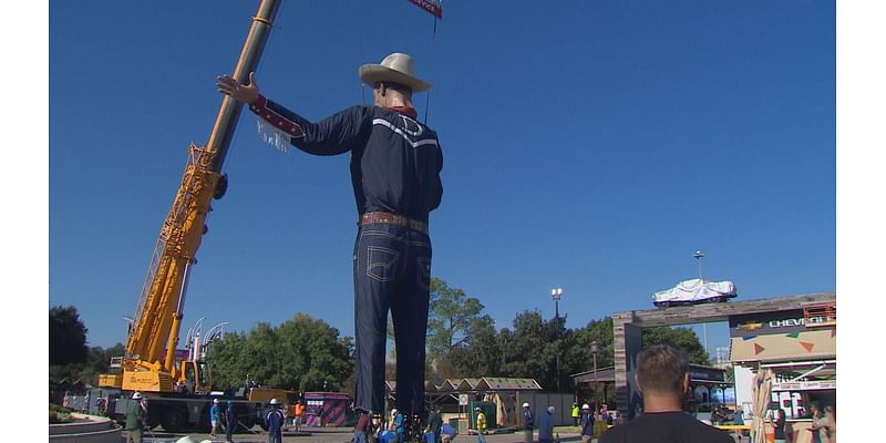 'Howdy y'all' | Big Tex installed for the 2024 State Fair of Texas, new Cotton Bowl upgrades underway