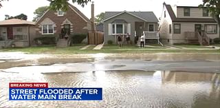 Street flooded after water main break in Belmont Heights