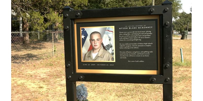 New memorial honors 14-year-old boy struck and killed by driver