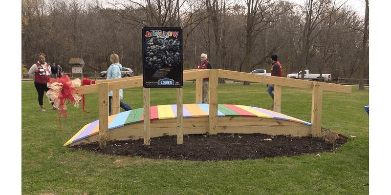 New rainbow bridge added to Fabrizi Dog Park for grieving pet owners