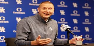 New Kentucky coach Mark Pope shows off letterman-style jacket at media day