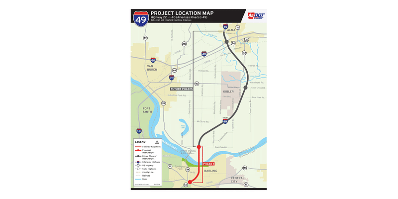 ARDOT awards first project to extend Interstate 49 near Fort Smith