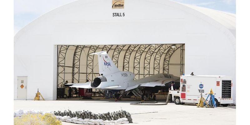 NASA's X-59 'quiet' supersonic jet test fires engine for 1st time