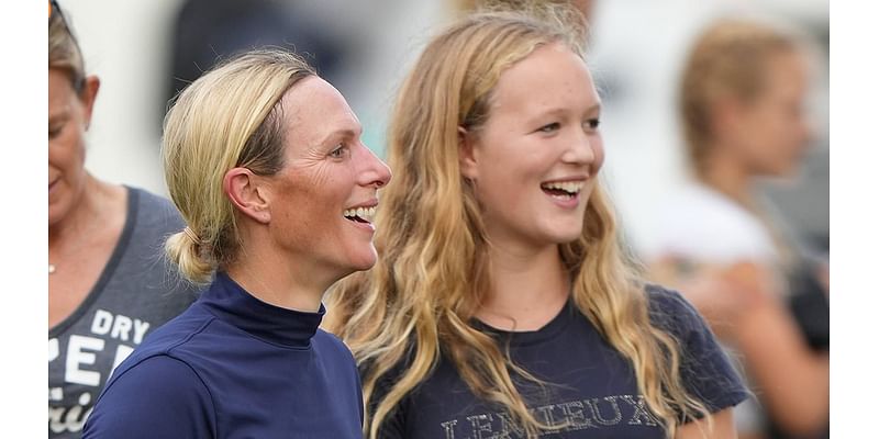 Savannah Phillips, 13, joins her aunt Zara Tindall and sister Isla at Blenheim Horse Trials in Oxford