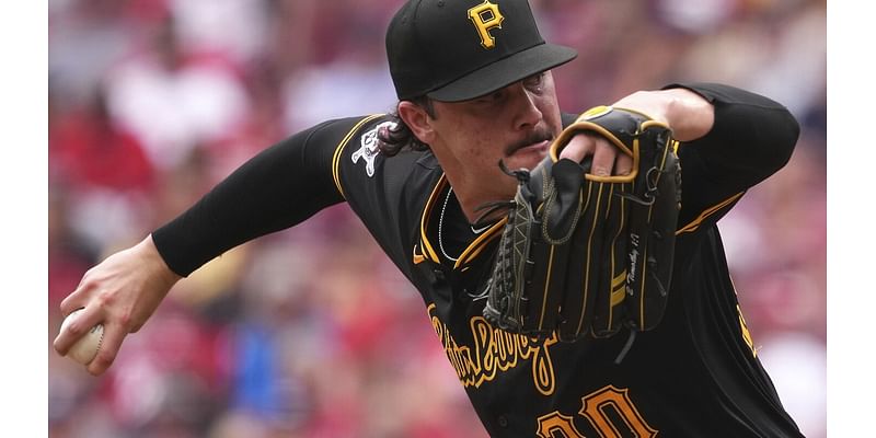 Paul Skenes strikes out 9 and pitches 2-hit ball through 5 innings as Pirates stop Reds 2-0