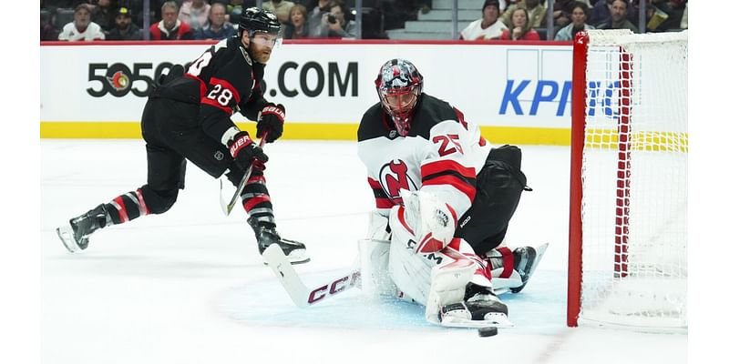 Jacob Markstrom loses shutout bid in final minutes as the Devils beat the Senators 3-1