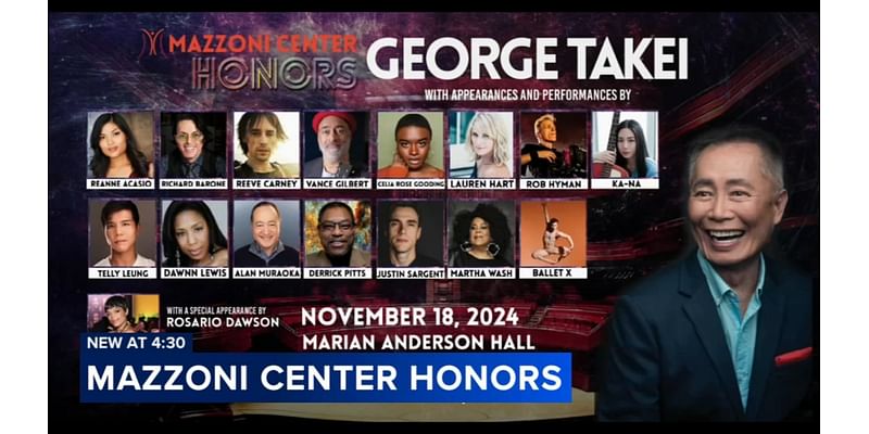 Mazzoni Center honors George Takei next month