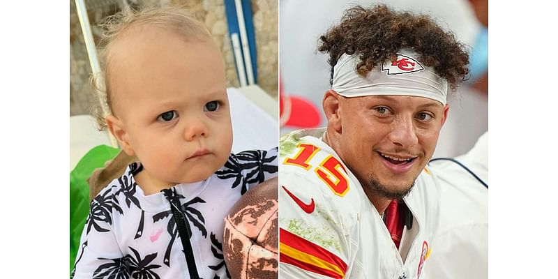 Patrick Mahomes Says ‘Goodnight' to Son Bronze During Monday Night Football Game