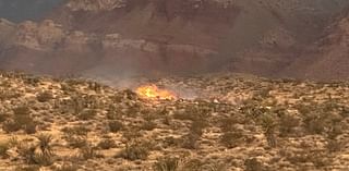 WATCH: Small fire in Red Rock Canyon caused by lightning strike