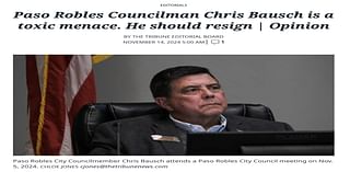 County newspaper calls for resignation of Paso Robles city councilman