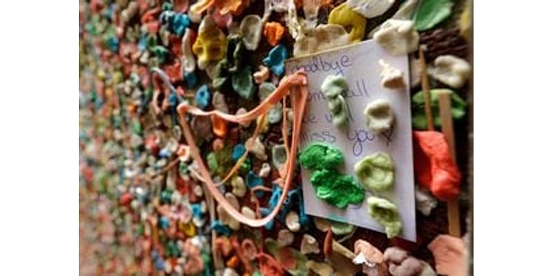 Pike Place Market’s famous Gum Wall pressure washed clean again