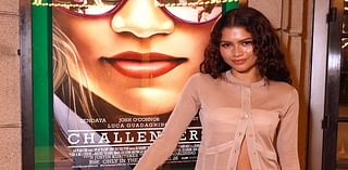 Zendaya shows off abs in sheer top with white bra at double feature of Challengers and Dune 2