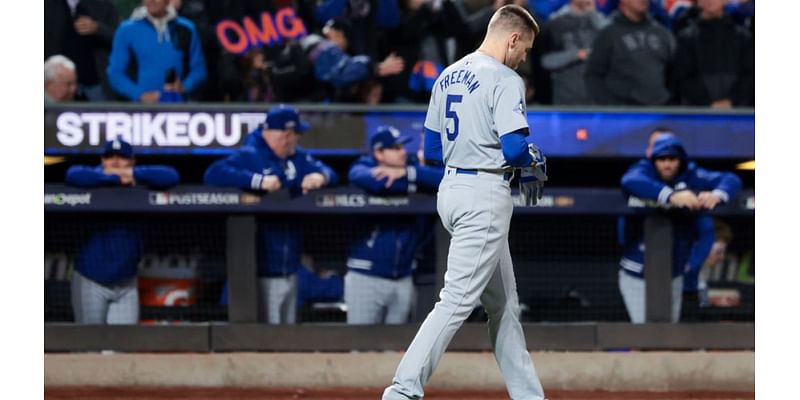 Dodgers face Game 4 NLCS test without Freddie Freeman against Mets' left-hander Jose Quintana