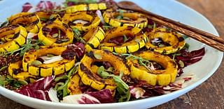 Invite this roasted squash and quinoa salad to Thanksgiving dinner