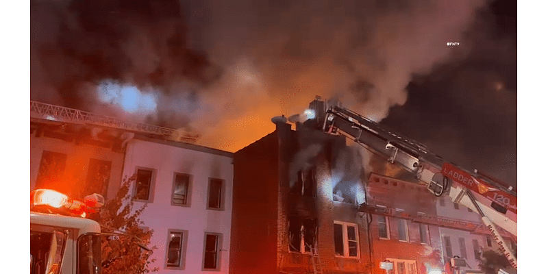 9 hurt in raging Brooklyn apartment fire