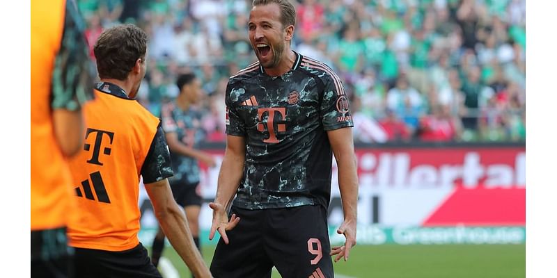 Harry Kane breaks ANOTHER record after scoring in Bayern Munich's 5-0 win over Werder Bremen... just days after becoming highest-scoring Englishman in Champions League