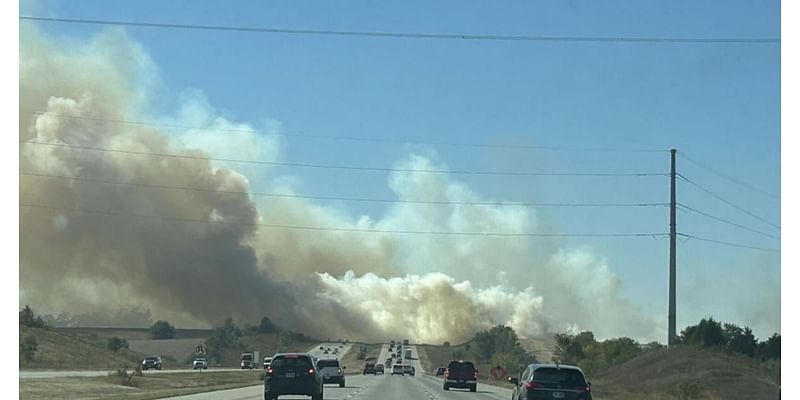 Gretna firefighters, other area departments battle grass fire on Vala's Pumpkin Patch property