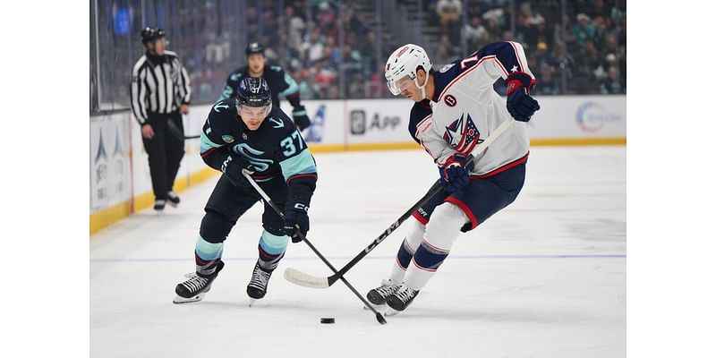 Kraken ride 4-goal second period to win over Blue Jackets